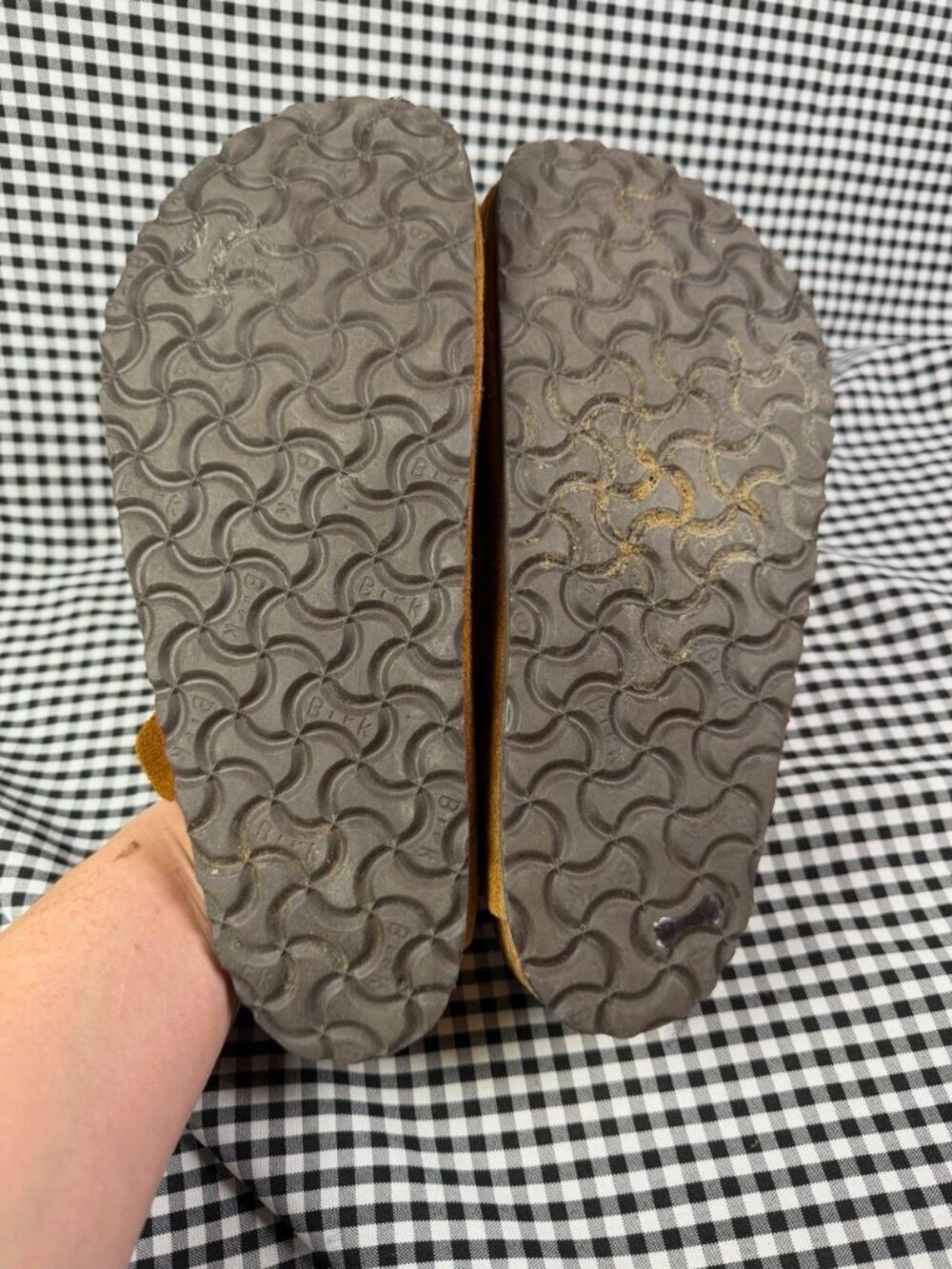 Birkenstock Boston Suede Clogs Taupe Brown EU 41 US W10 M8 Damaged - Picture 4 of 4